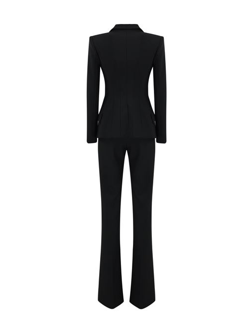 Tailleur in doppio crepe stretch Nero Elisabetta Franchi | TP00246E2110